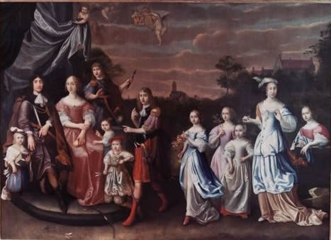 Het familieportret van Allard Tjarda van Starkenborch en Gratia Susanna Clant